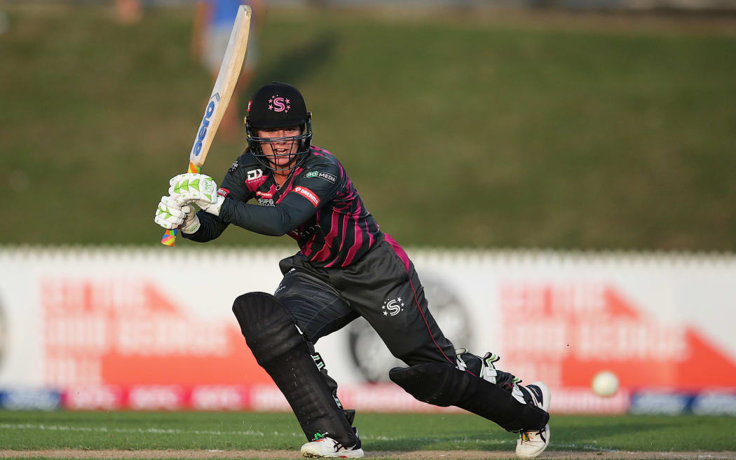 Northern Spirit captain Brooke Halliday in action in the Dream 11 Super Smash match against the Auckland Hearts. Seddon Park, Hamilton, New Zealand. Friday 29 January 2021.