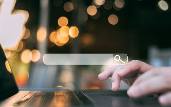 Searching Browsing Internet Data Information Networking Concept / soft focus picture ,copy space for text.