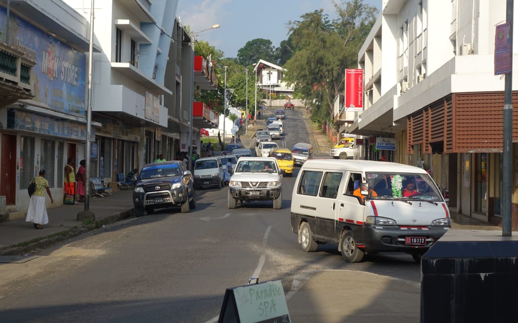 A busy street in Vanuatu's capital, Port Vila.