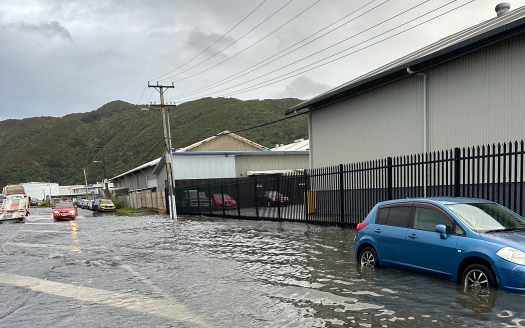 Flooding at Kokiri Marae Kohanga in the Wellington suburb of Petone.