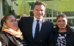 All Blacks great Michael Jones after the funeral service.
