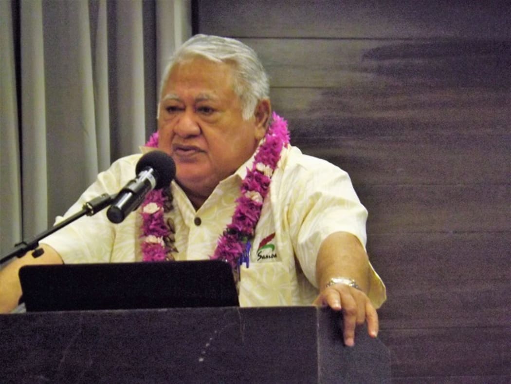 Samoa PM, Tuilaepa addresses members of the cybercrime delegation