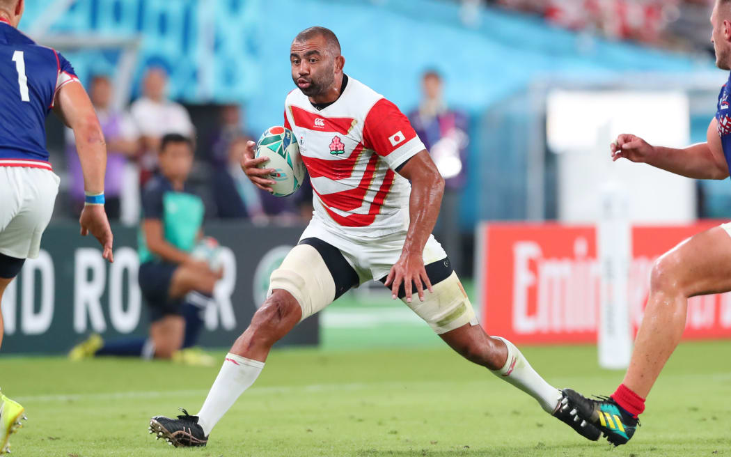 Michael Leitch playing for Japan.
