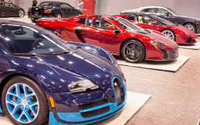Super cars at the Chicago auto show.