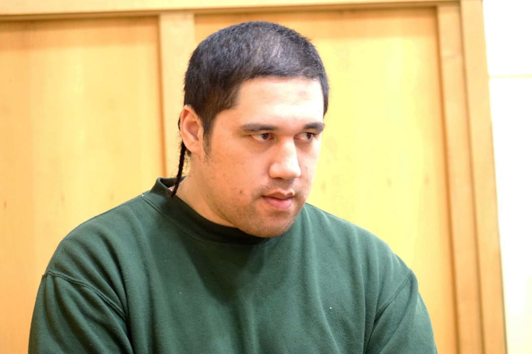 Turei Kingi being sentenced in High Court, Hamilton today.