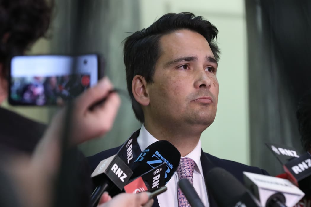 Simon Bridges faces media over the Jami Lee-Ross Recording