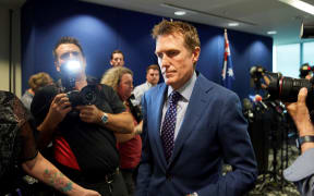 Australia's attorney general Christian Porter leaves a press conference in Perth on March 3, 2021, after he outed himself as the unnamed cabinet minister accused of raping a 16-year-old girl.