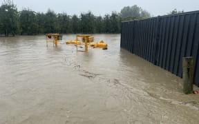 John Evan's orchard in Twyford, Hawke's Bay where it flooded.