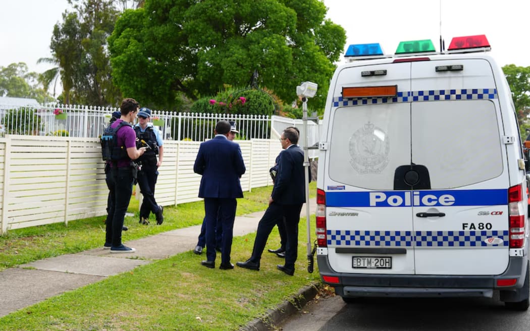 Police investigators at the Bonnyrigg home linked to the Bondi Beach shooters.