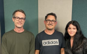 Tony Stamp, David Ridler and Maggie Tweedie