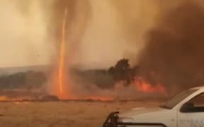 Kangaroo Island resident Brenton posted video to social media of one of several fire twisters breaking out in the inferno.