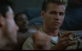 Val Kilmer in a scene from Top Gun, where he played Iceman.