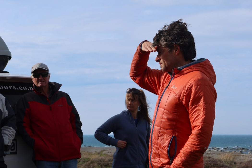University of Canterbury researcher Dr Shane Orchard, right, says its important for the future management of the uplifted seabed to redefine it as land.