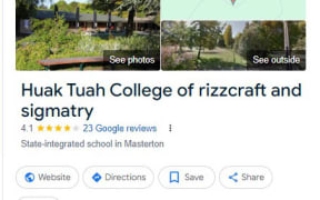Rathkeale College in Masterton has been relabelled the Huak Tuah College of rizzcraft and sigmatry.