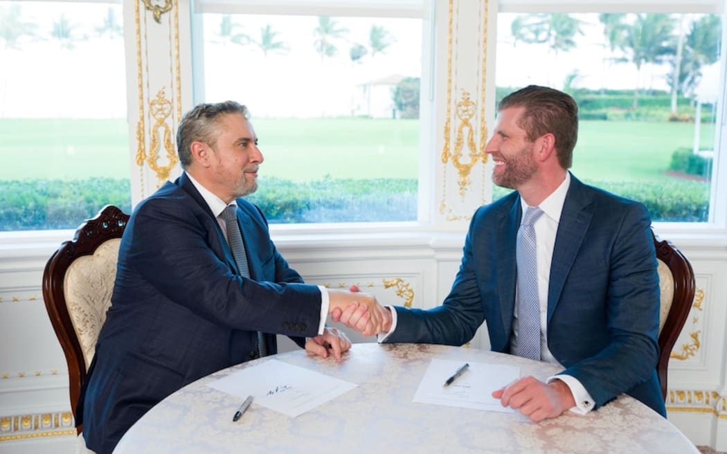 Altus CEO David Young with Trump Origanization Executive Vice President Eric Trump.