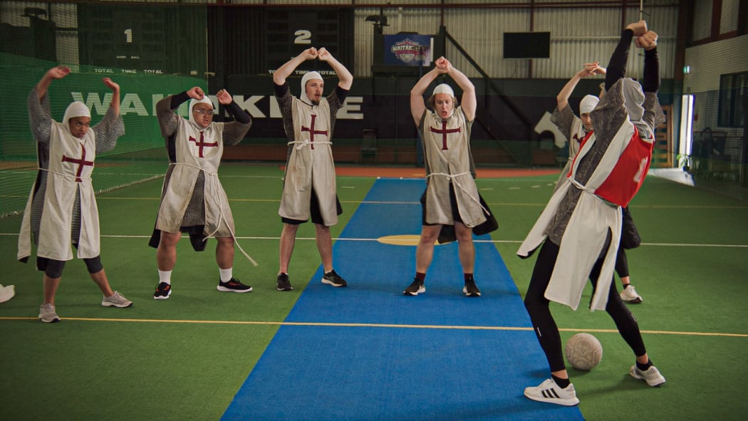 The Dragonites warming up.
