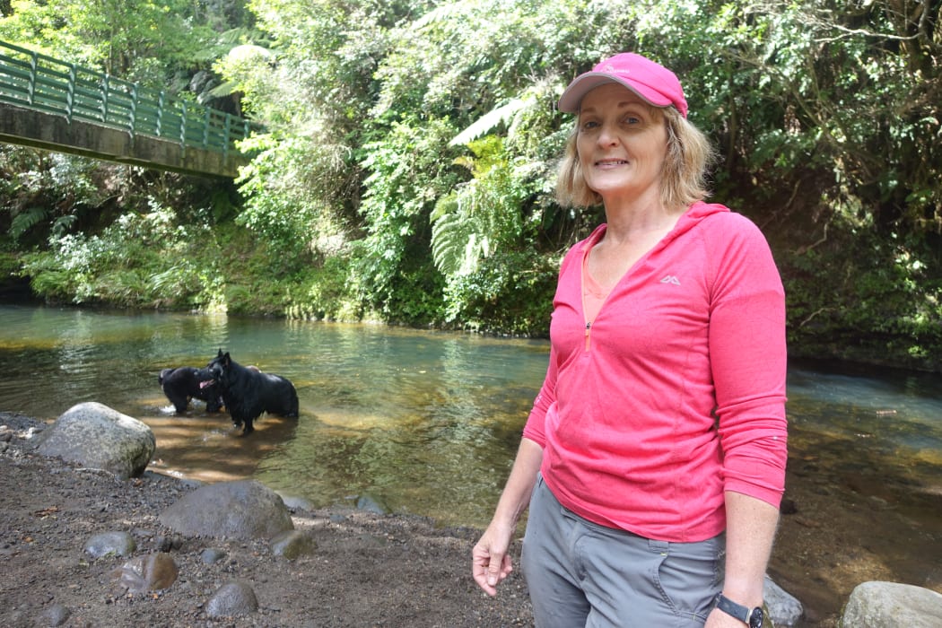 Tricia Jamieson was not worried about letting dogs Kano and Loki swim in the river