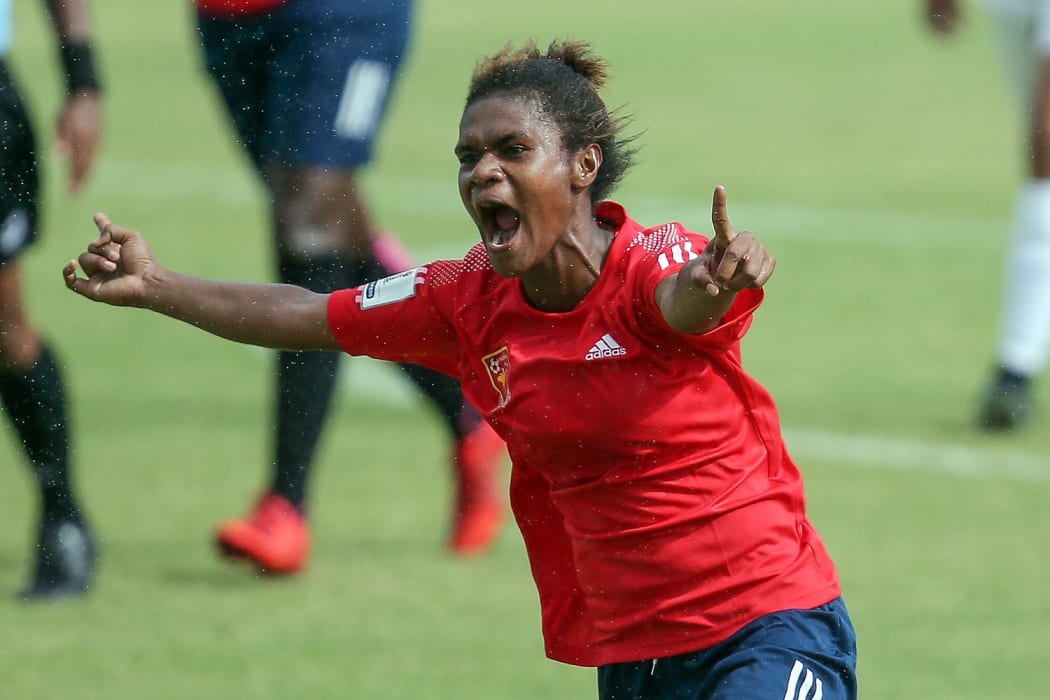 Ramona Padio scored twice in Papua New Guinea's comeback win.
