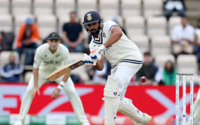 Rohit Sharma in action against New Zealand.