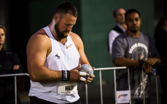 Tom Walsh in the Shot Put at the Sir Graeme Douglas International Track Challenge. 21 March 2019. Auckland, New Zealand. Copyright photo: Alisha Lovrich / www.photosport.nz