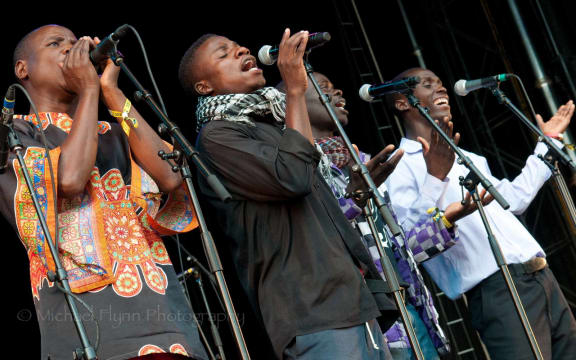Malawi Mouse Boys on stage at WOMAD Taranaki 2015