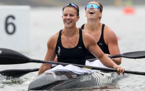 Lisa Carrington and Caitlin Ryan