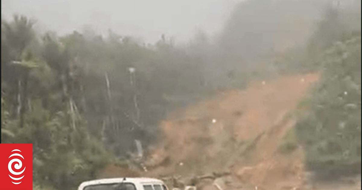 Weather: Rockfall on highway near Coromandel township