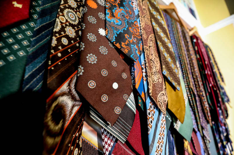 Matt Wiseman's collection of nearly 300 ties.
