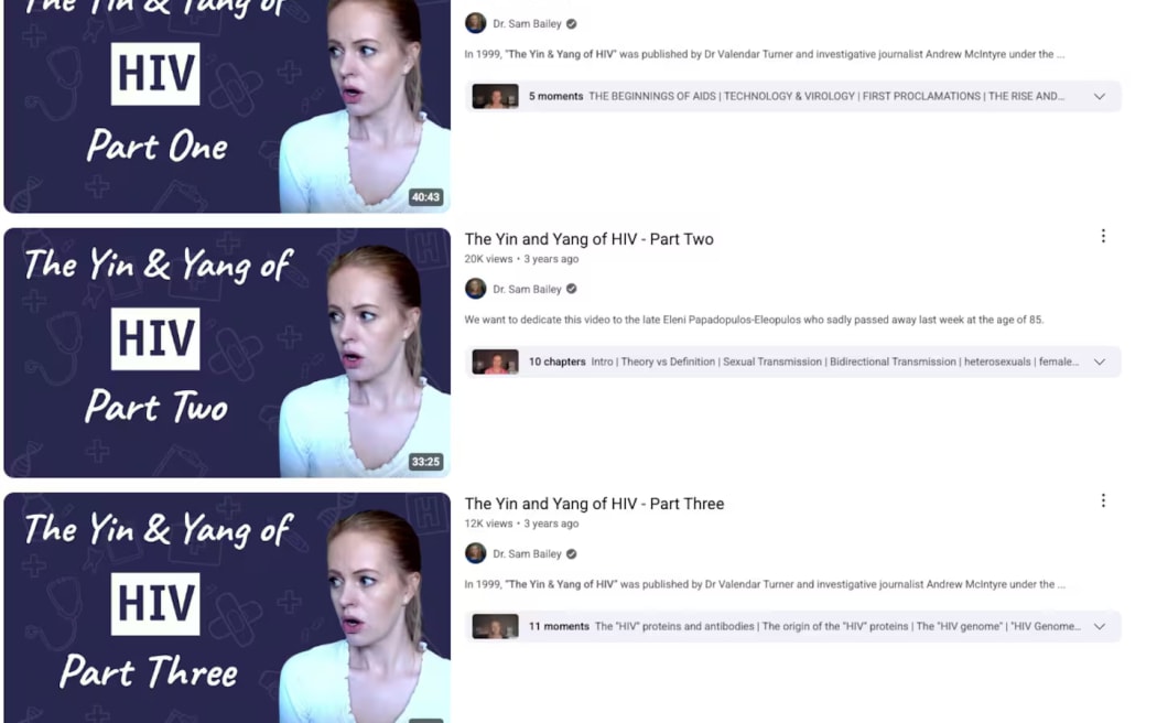 A Youtube screenshot of Samantha Bailey.
