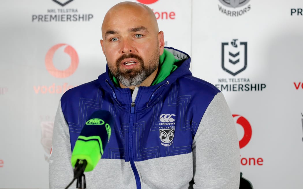 Todd Payten. Coach of the Warriors at the post-match press conference. Vodafone Warriors v Sydney Roosters. NRL Rugby League, Central Coast Stadium, Central Coast, NSW, Australia. 25th July 2020. Copyright Photo: David Neilson / www.photosport.nz