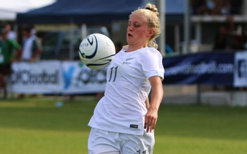 Jacqui Hand scored a hat-trick in New Zealand's 11-0 victory over Samoa at the Oceania Under 17 Championship in Rarotonga.