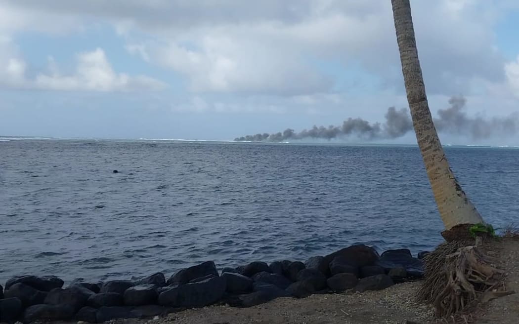 HMNZS Manawanui grounded on a reef at the southern end of Upolu in Samoa on 5 October 2024, the ship then caught fire, capsized and sank.