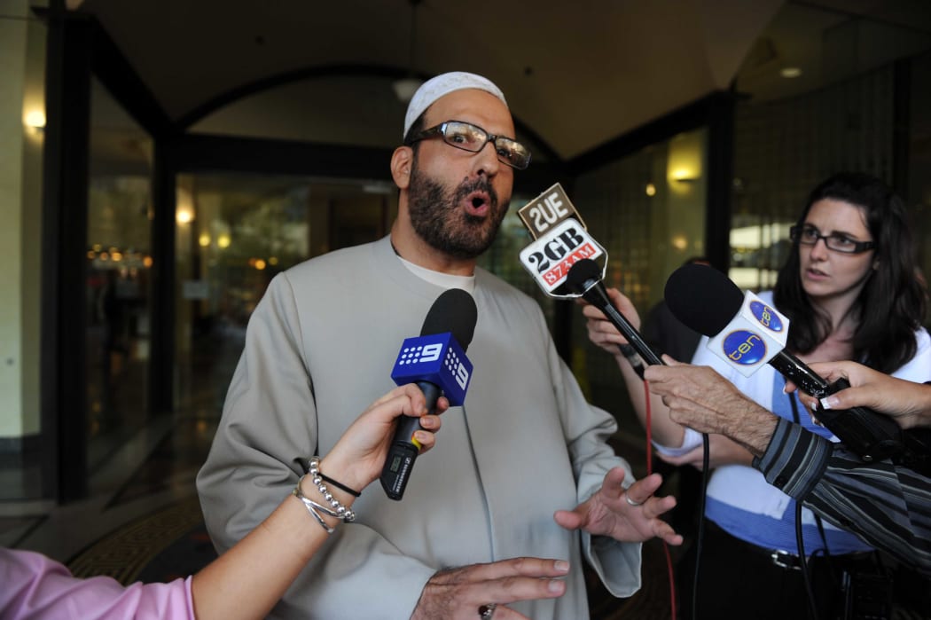 Man Haron Monis talking to the media in 2011, when accused of sending offending letters to the families of soldiers killed in Afghanastan.