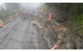 A 1m dropout at Mata Road, Tokomaru Bay, at the 17.5km mark.