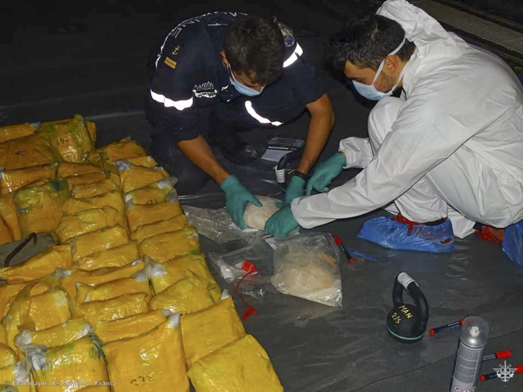 French Frigate FS Floreal intercepts vessels in the Indian Ocean and seizes illegal drugs in November.
