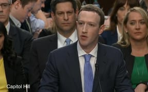 Mark Zuckerberg gives testimony before Congress.