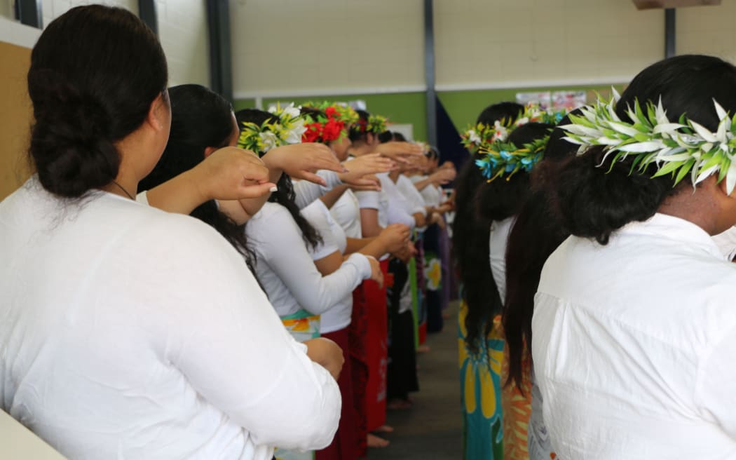 Celebrating Tokelaun fatele (dance) at Porirua college