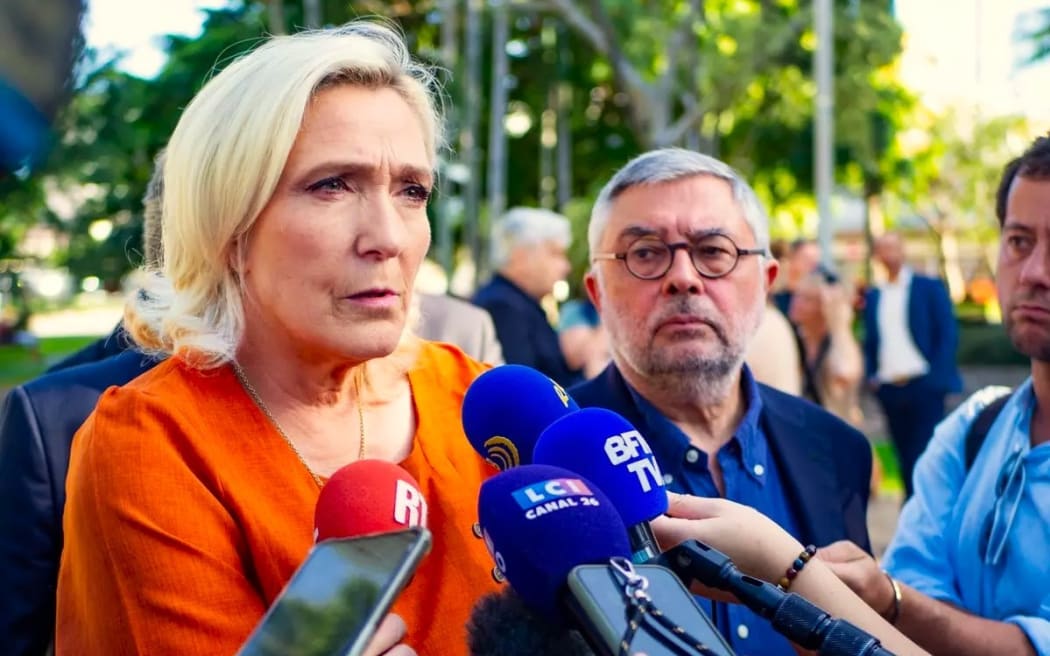 Leader of Rassemblement National (RN), Marine Le Pen in New Caledonia.