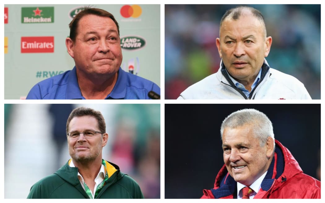 Steve Hansen, Eddie Jones, Warren Gatland and Rassie Erasmus