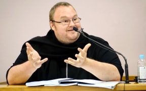 Kim Dotcom in the Auckland District Court.