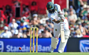 Hashim Amla of South Africa during day 1 of the second Test vs New Zealand at Centurion Park on 27 August 2016 ©Ryan Wilkisky/BackpagePix