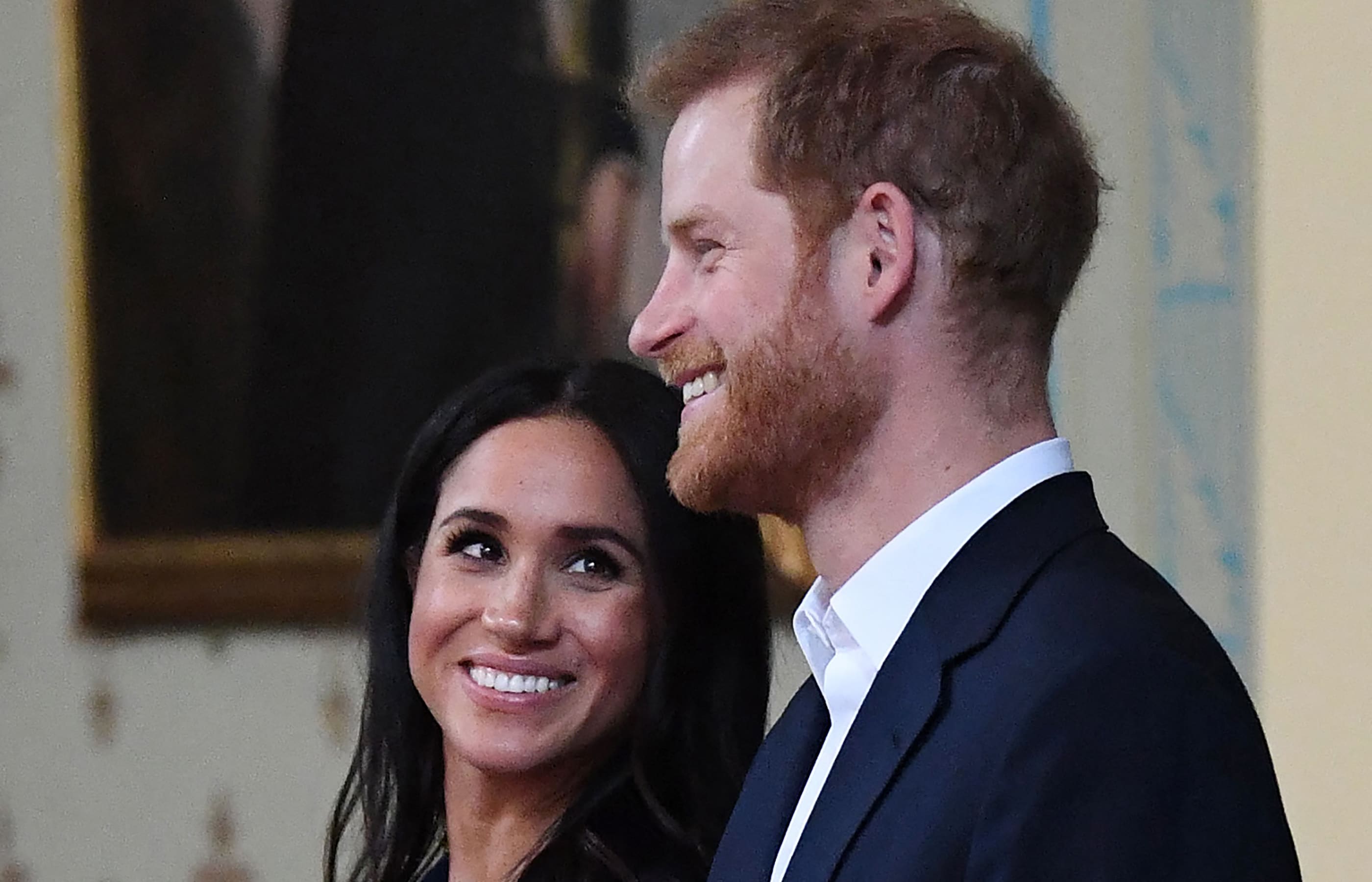 Prince Harry and Meghan, Duke and Duchess of Sussex, attend a reception at Government House in Melbourne on October 18, 2018.