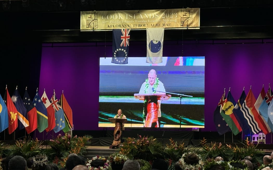 Cook Islands PM and Forum chair Mark Brown said the spotlight will be on Pacific nations - not the global superpowers at the 52nd Pacific Islands Leaders Meeting in Rarotonga. 6 November 2023.