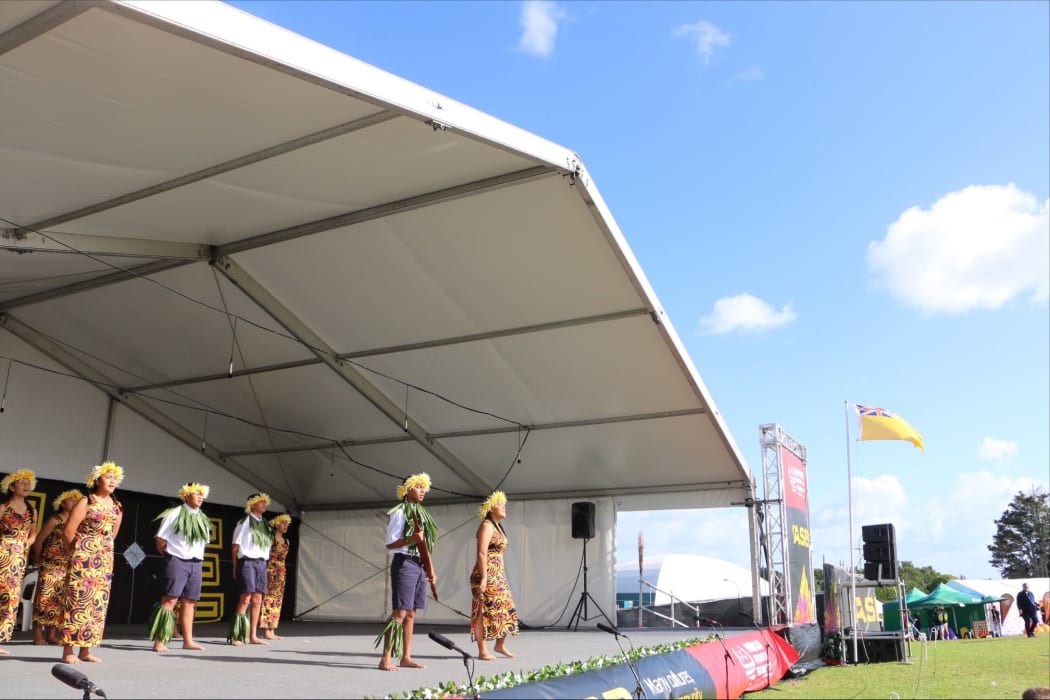 Lynfield College on the Niue stage at Polyfest 2021
