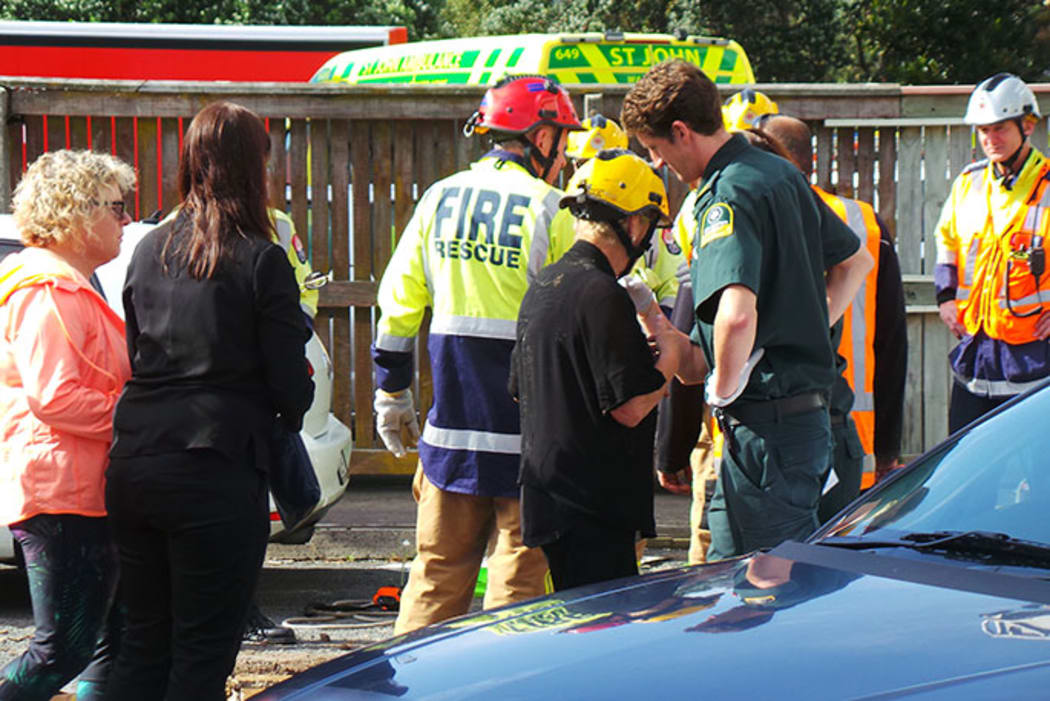 Emergency Rescue and Fire NZ at the scene.