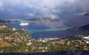 An aerial view of Vanuatu's capital, Port Vila