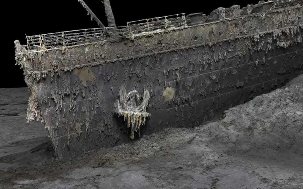 3D image of the Titanic.