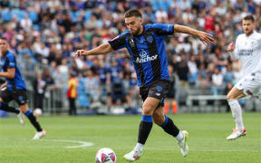 Auckland FC's Guillermo Bartesaghi in action