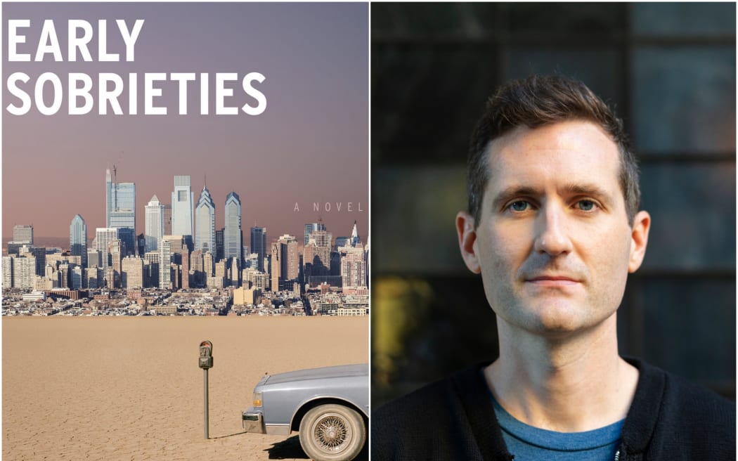 The cover for novel Early Sobrieties on the left, and author Michael Deagler on the right.