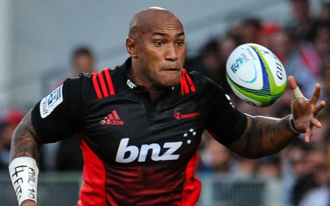 The Crusaders winger Nemani Nadolo in action against the Blues.